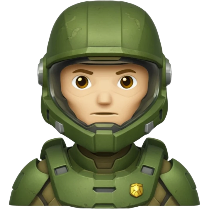 masterchief with Full-face helmet emoji