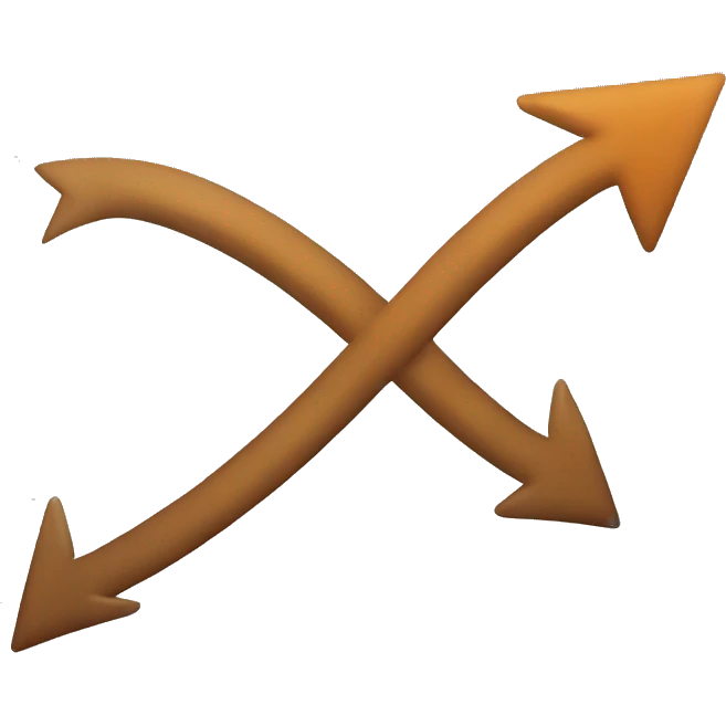 Curved arrow up emoji