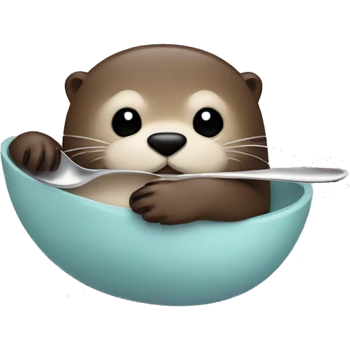 Otter in spoon  emoji