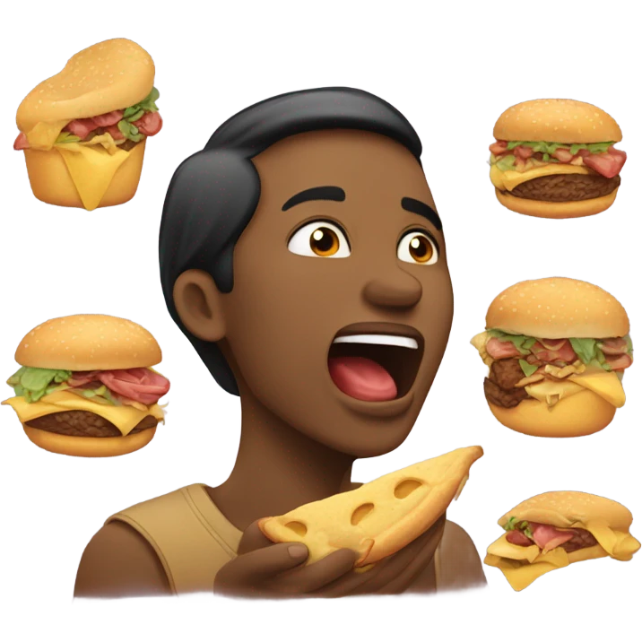 Chewing with mouth open  emoji