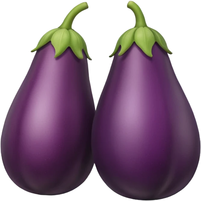 Eggplant and peach emoji