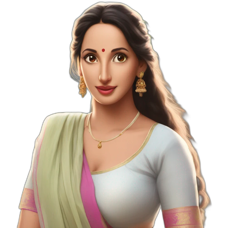 nora fatehi in village emoji