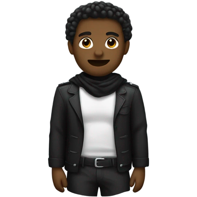 a black croset emoji