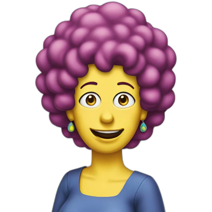 Marge Simpson when he pops emoji