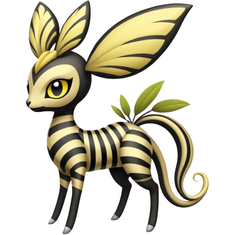 zig-zag-patterned tribal tropical hot spotted striped Meloetta-Giratina-Noibat-Pokémon-Fakémon-fusion-hybrid-creature emoji