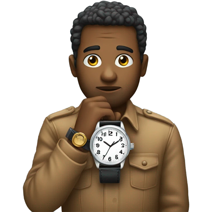 holding a watch emoji