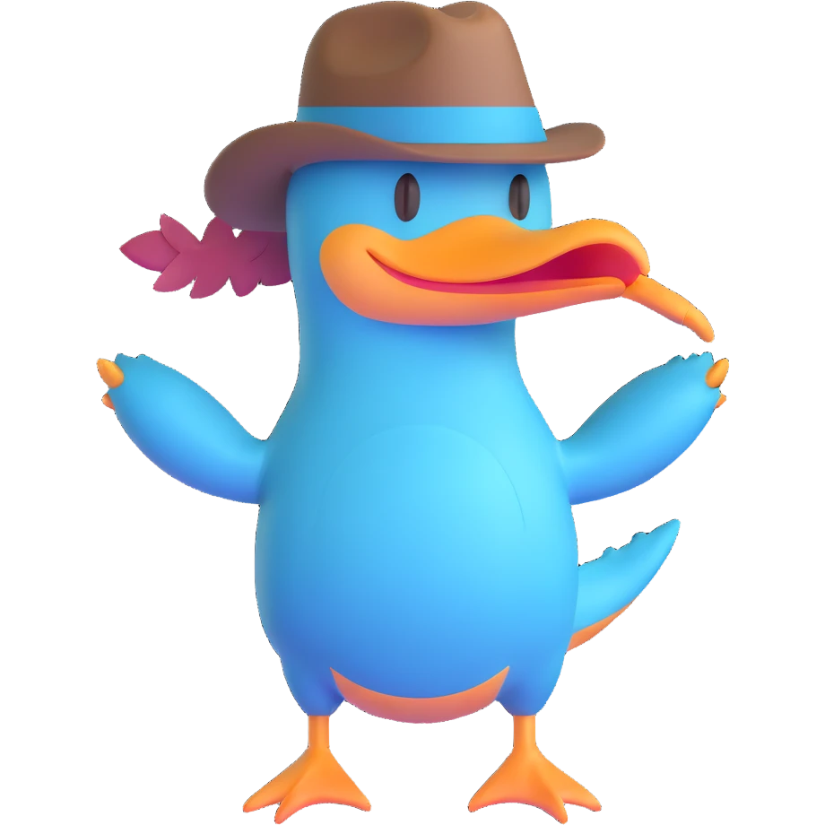 Perry the Platypus with fedora hat emoji