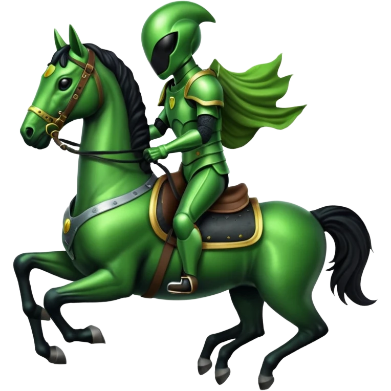 Alien riding horse emoji