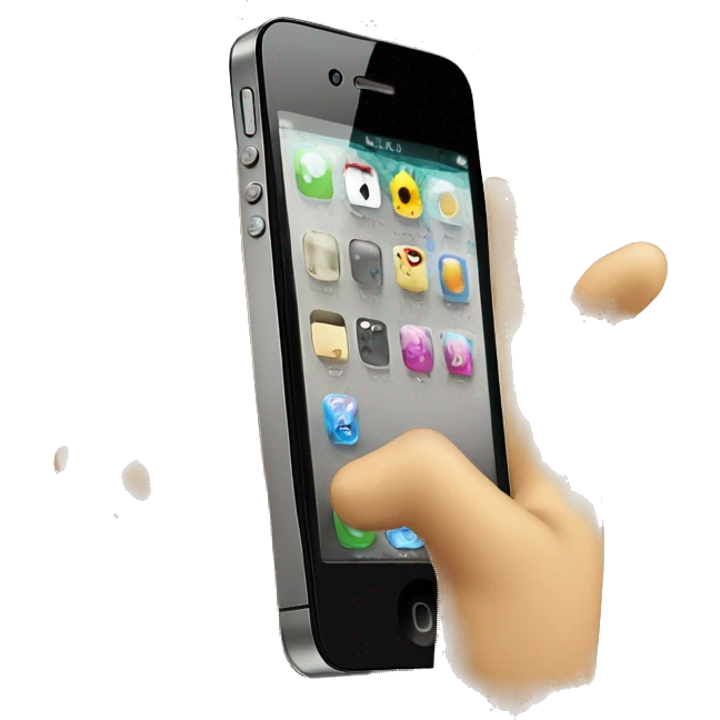iphone 4 with limbs  emoji