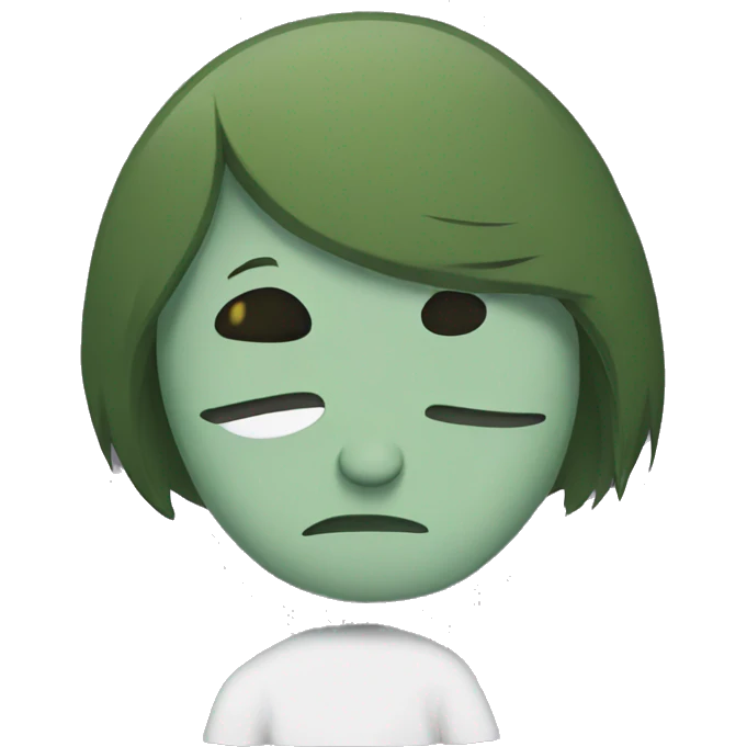 Sad olive emoji