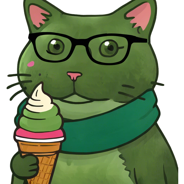 Ice cream cat emoji
