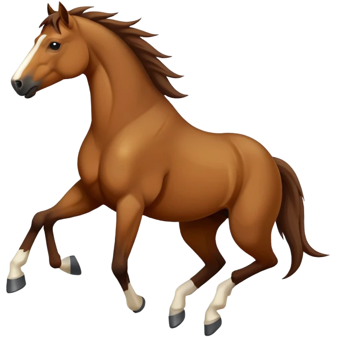 A wild mustang horse emoji