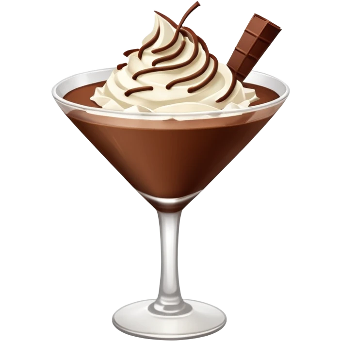 Chocolate martini with whip cream emoji