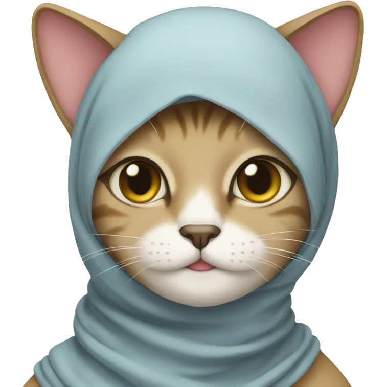 Cat with hijab emoji