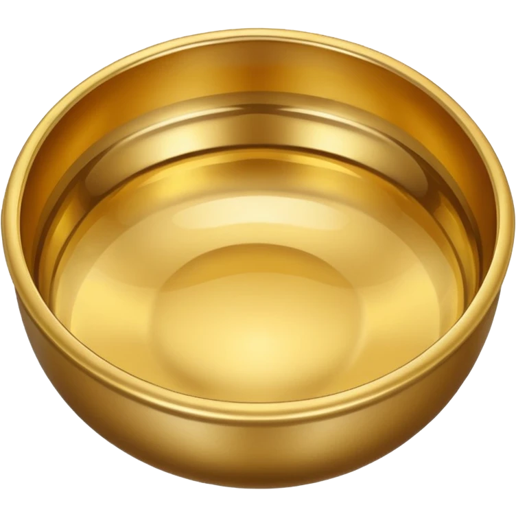 gold bowl top view filled with water emoji