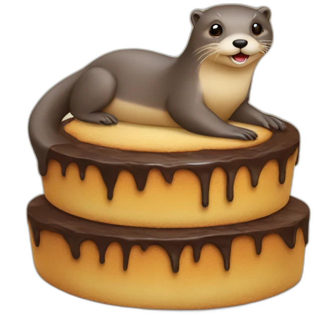 Loutre sur torte emoji