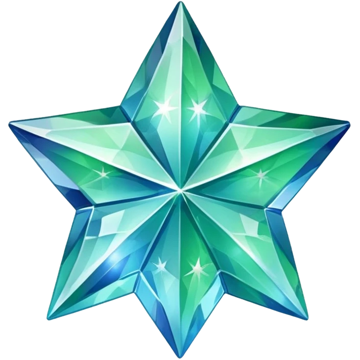 crystal star with green-blue hues emoji
