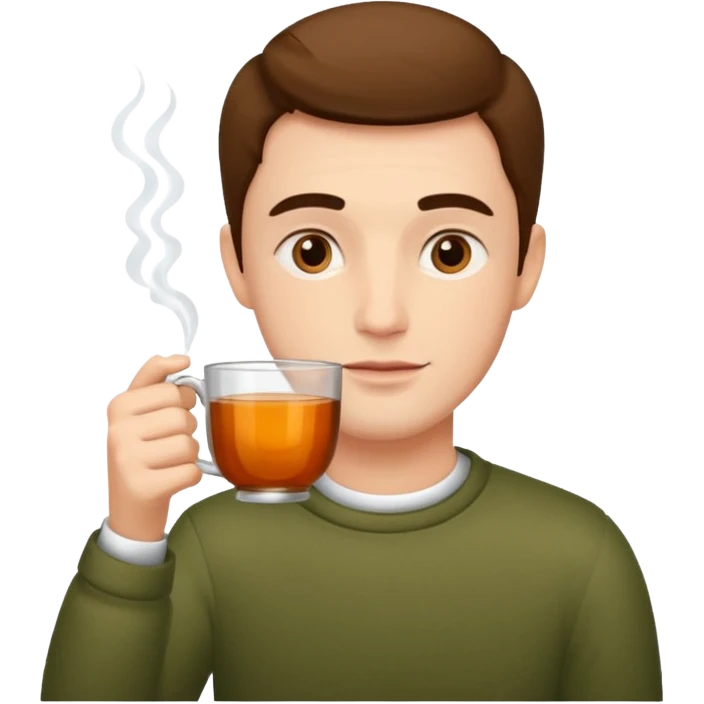 Man drinking tea emoji