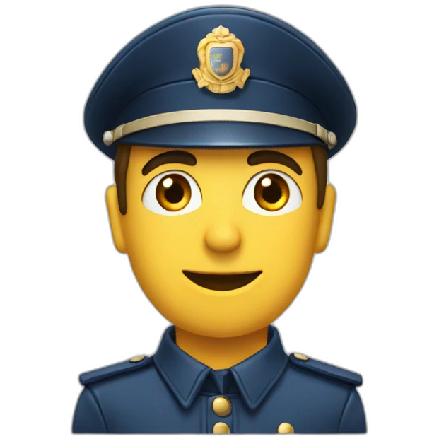 Gendarme diplômé emoji