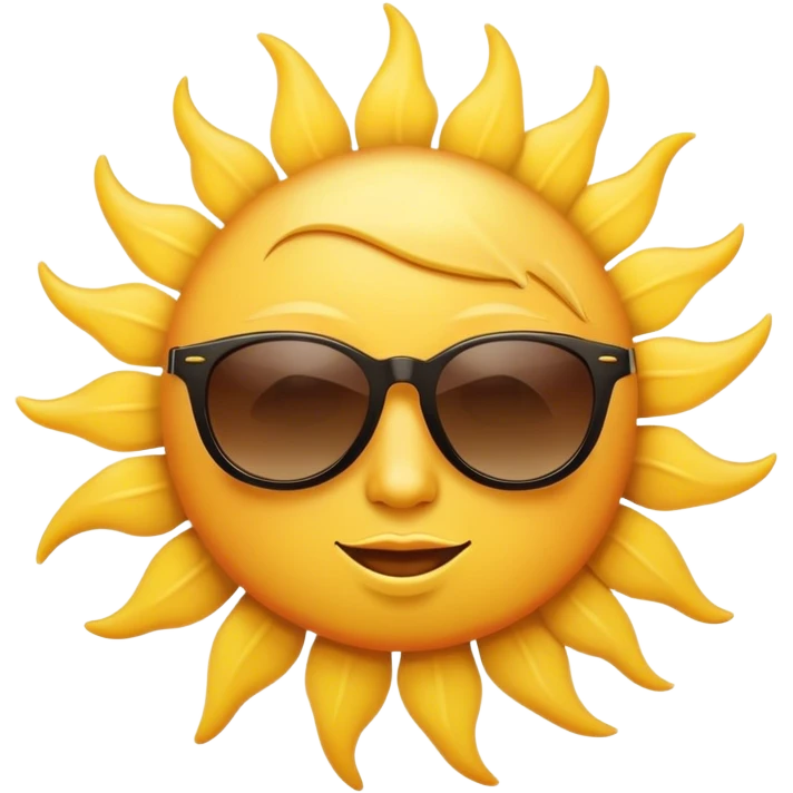 Sun with sunglasses emoji