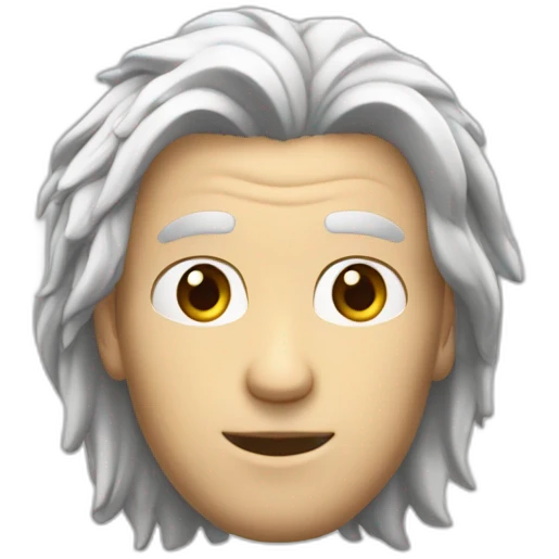 homme blanc avec cheveux mi longs emoji