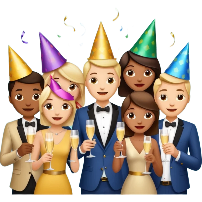 A large dense crowd of adults and seniors at an afterwork party emoji