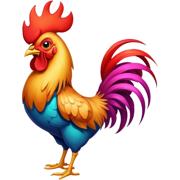 Puffed-up rooster  emoji