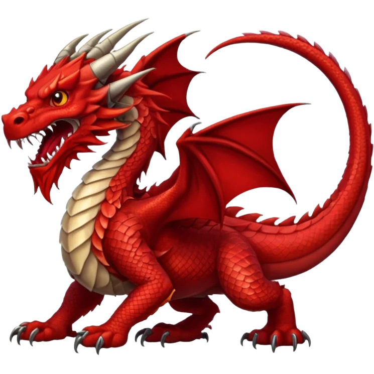 red dragon with long bearded emoji