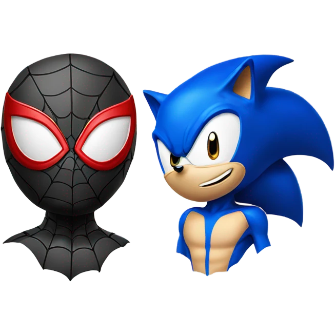 spider-man and sonic the hedgehog emoji