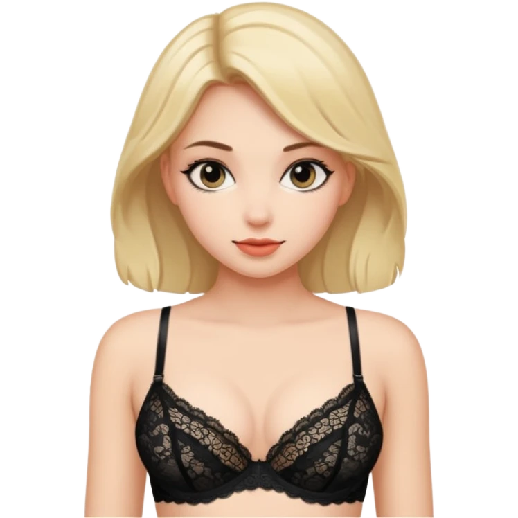 Girl wearing bra emoji