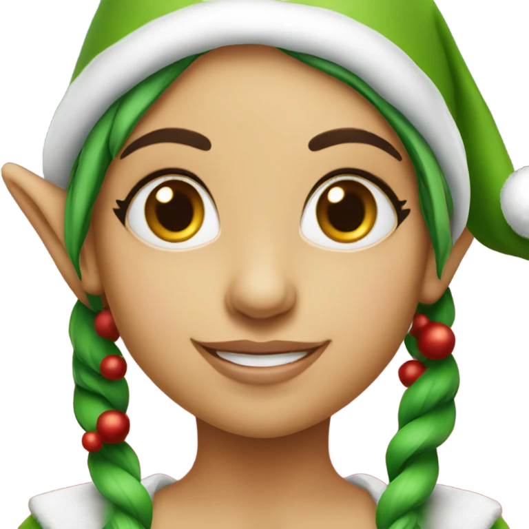 Christmas girl elf emoji
