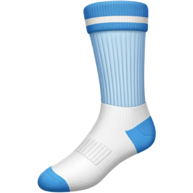 single white football sock emoji