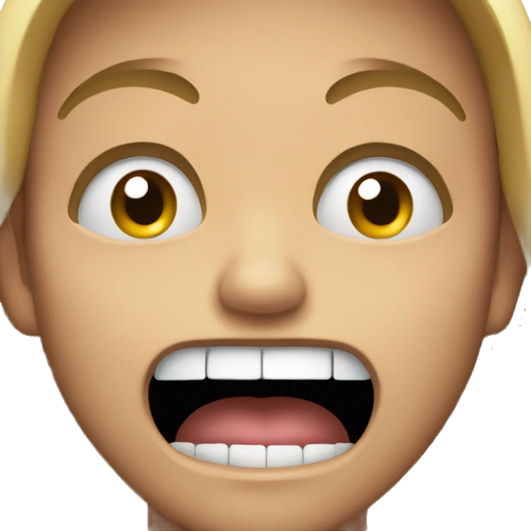 eyes wide open mouth smiling scared  emoji