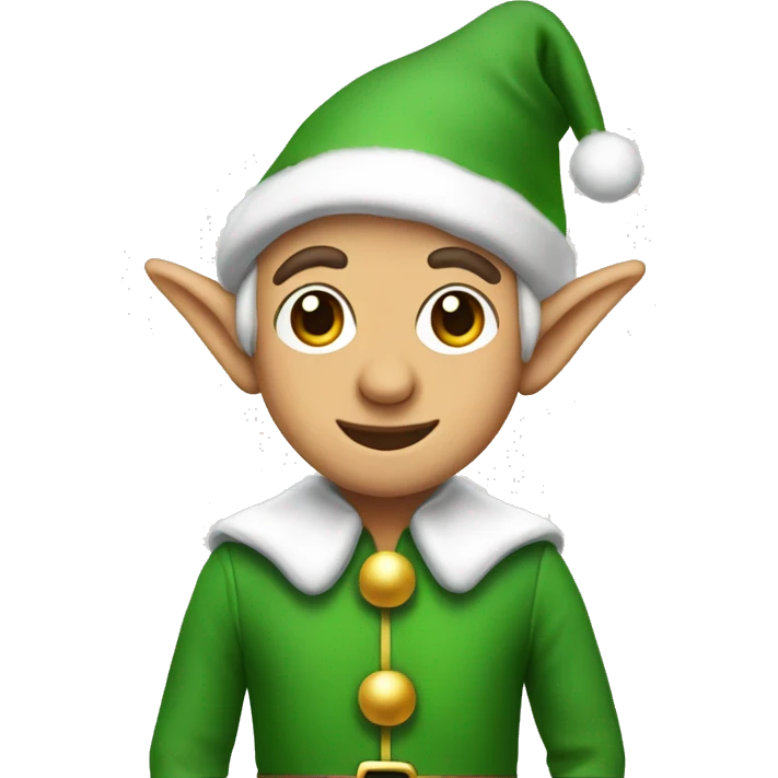 Elf wearing christmas costume emoji