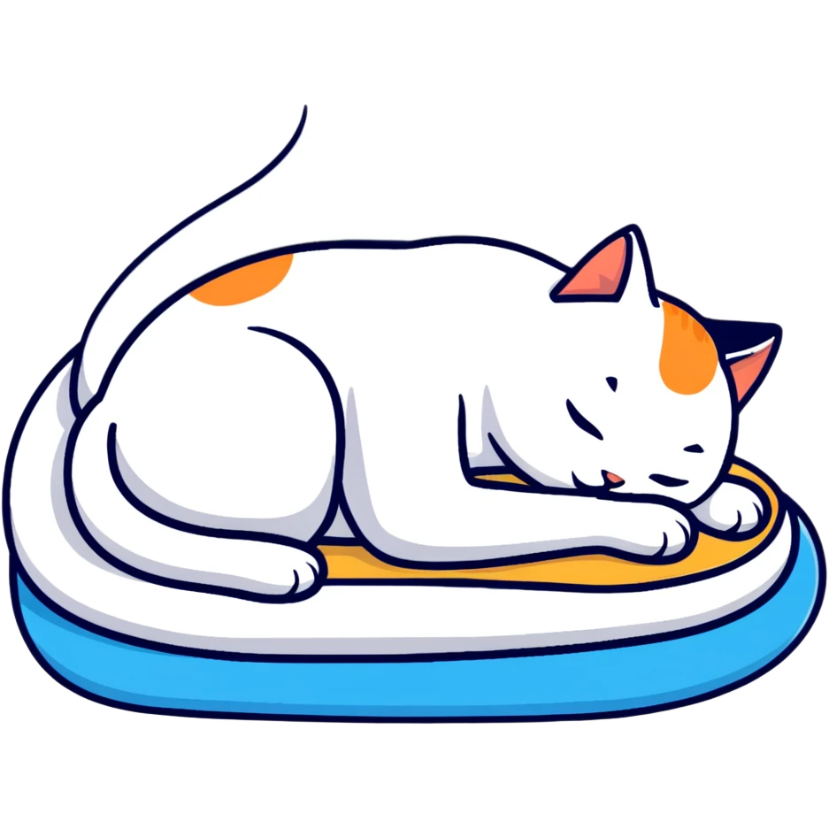 cat sleeping peacefully emoji