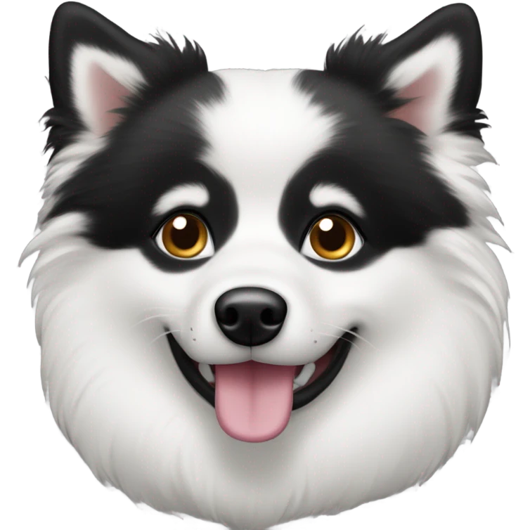 black and white american eskimo dog emoji