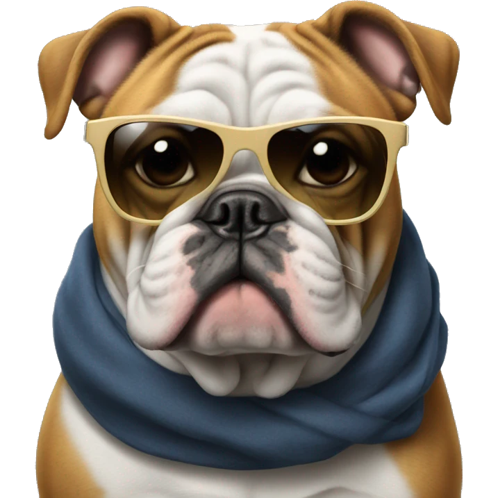 Bulldog in sunglasses emoji