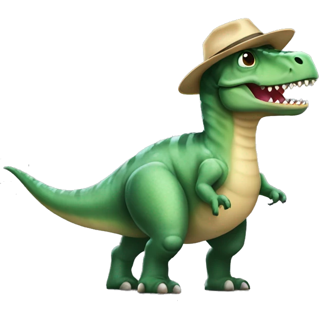 Dino mit Hut  emoji