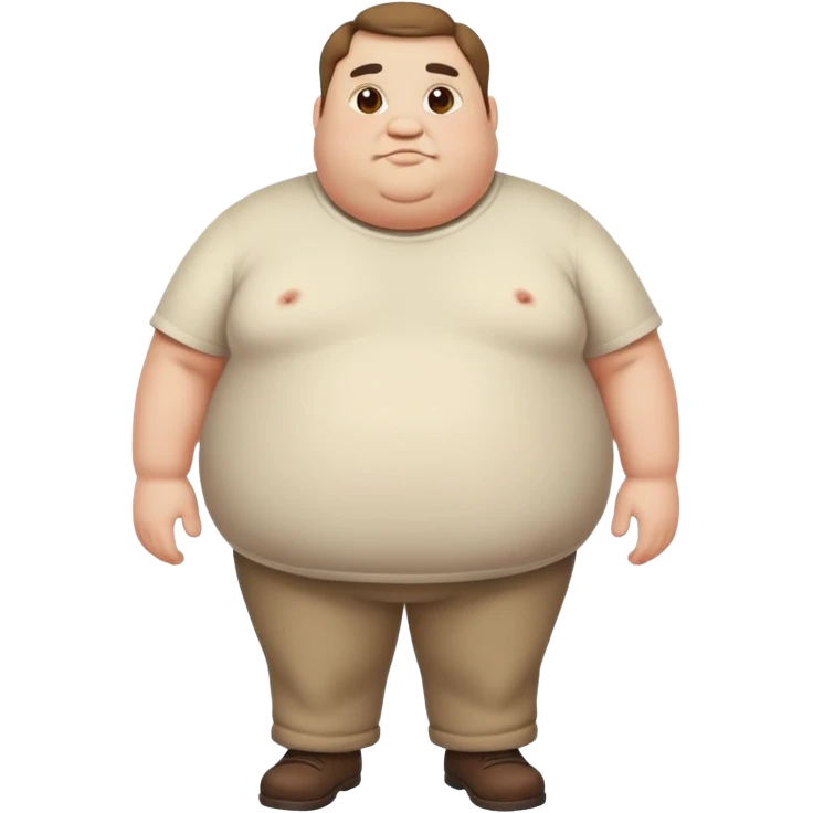 Fat guy standing  emoji