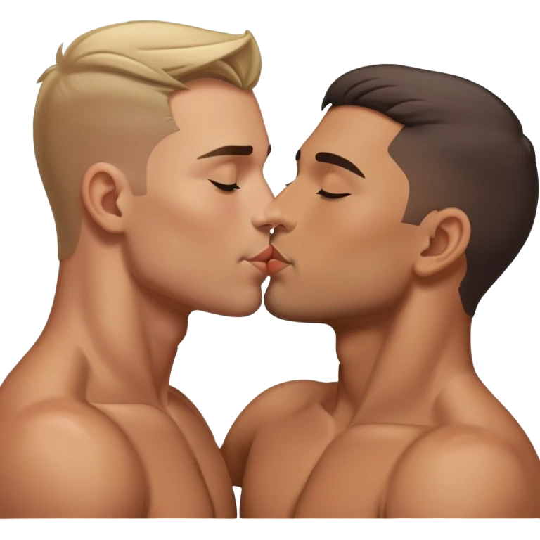 fit gay men kissing emoji