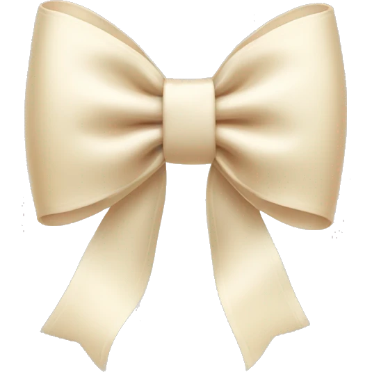 Cute cream color bow  emoji