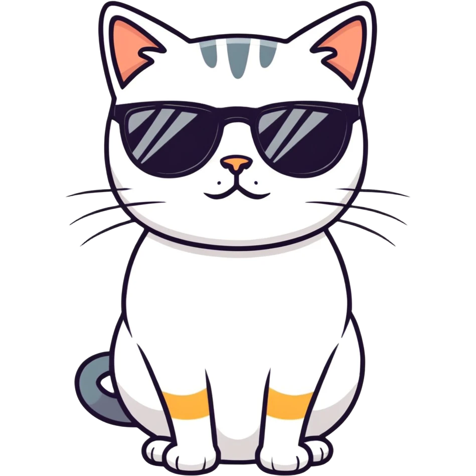 Cat with sunglasses emoji
