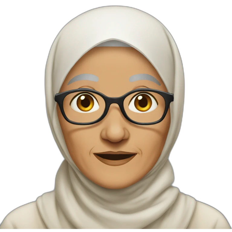 very old woman hijab emoji