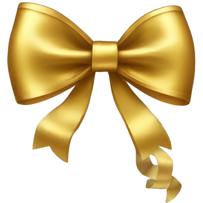 gold bow emoji
