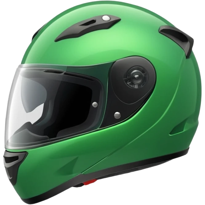 green motorcycle helmet sporty design emoji