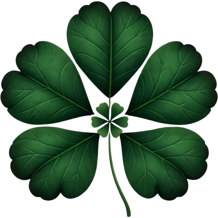Trébol negro de cinco hojas  emoji