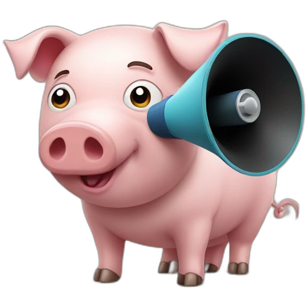 pig with loudspeaker emoji