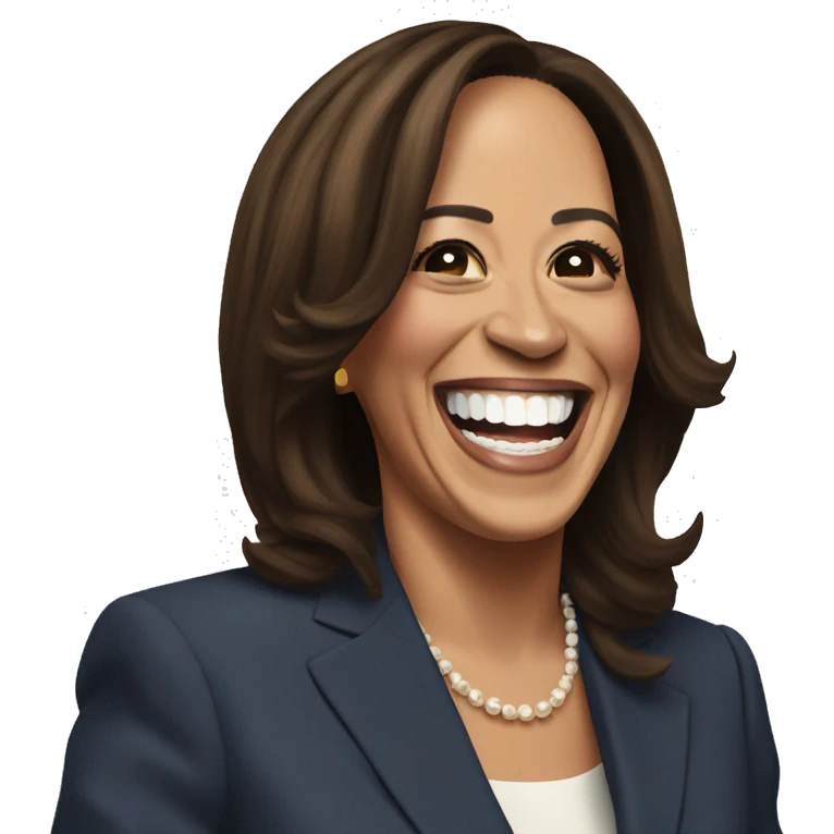 Kamala Harris laughing emoji