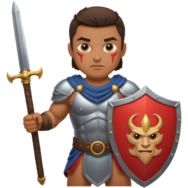 Warrior with a shield and sword emoji