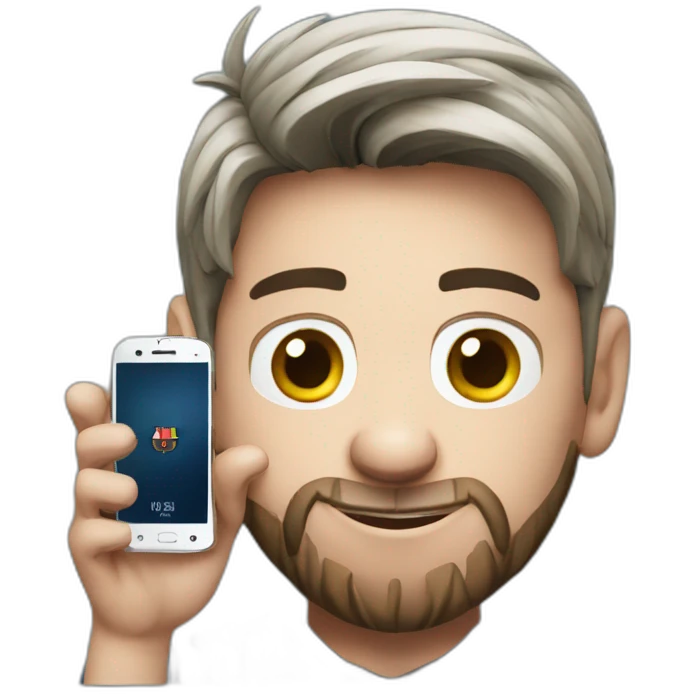 messi with a cell phone  emoji